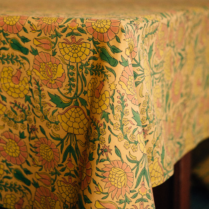 Aanand Floral Tablecloth - Golden 1