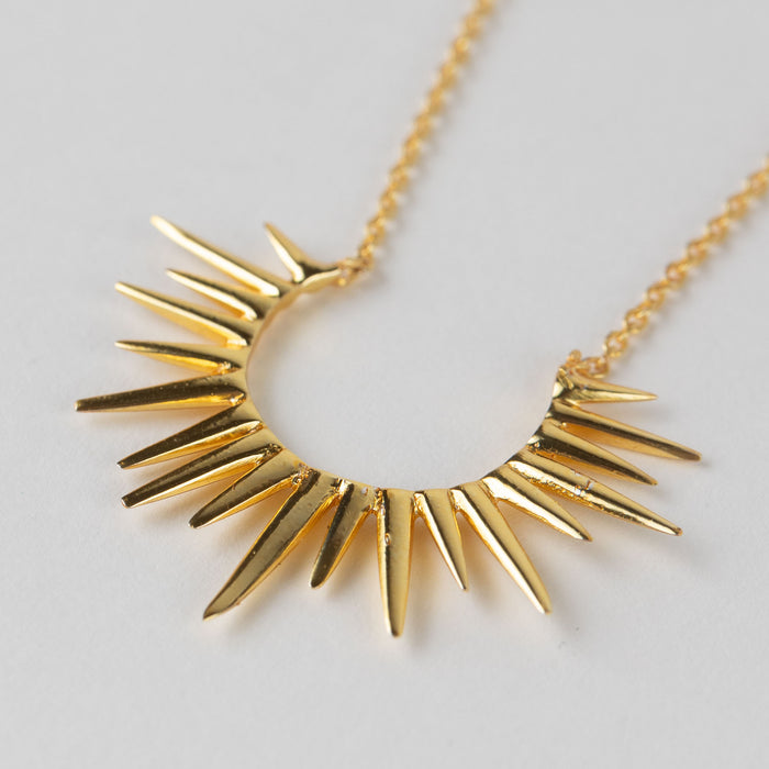 Kiranon Sunburst Gold Pendant Necklace 3