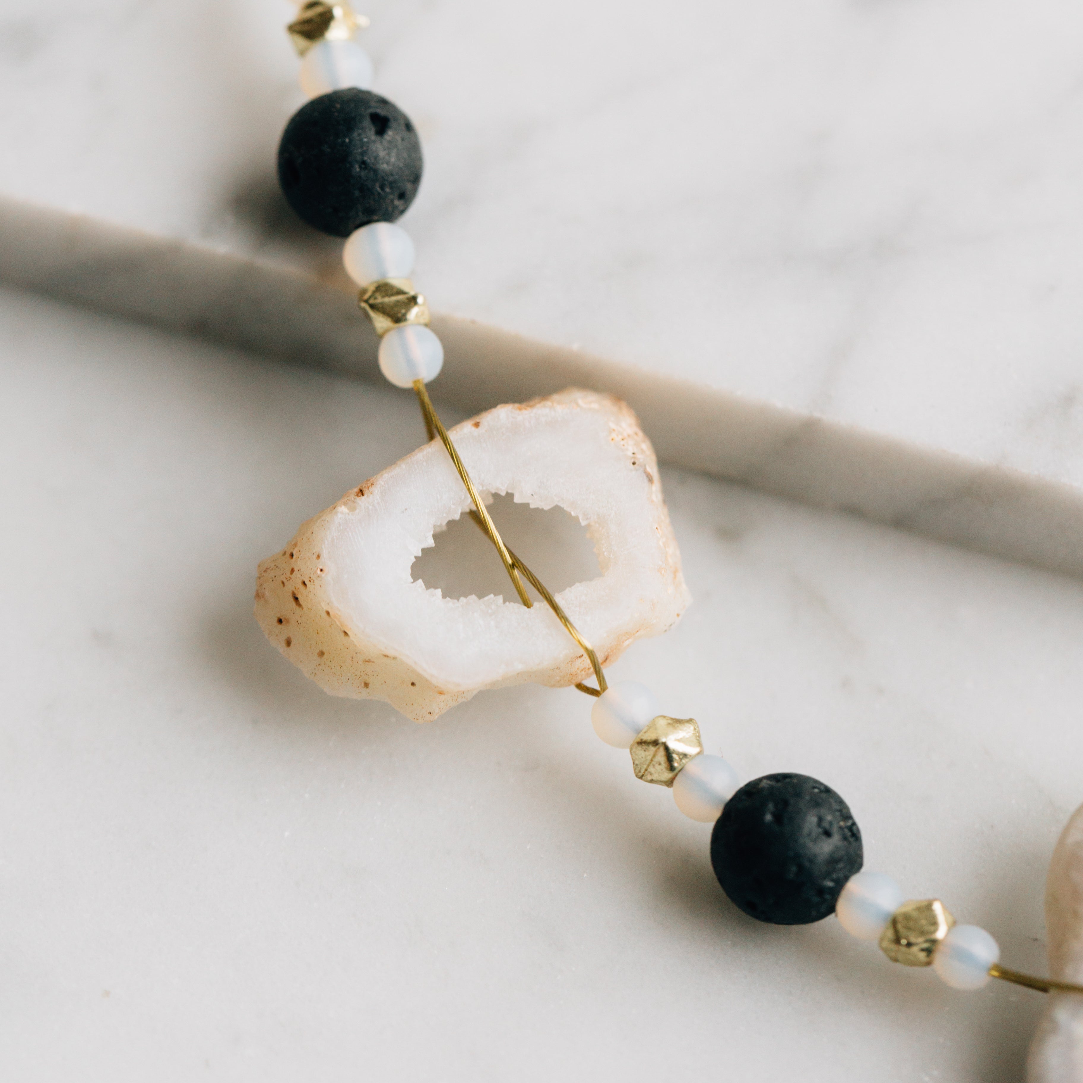 Parvati Druzy Stone Necklace - Ten Thousand Villages