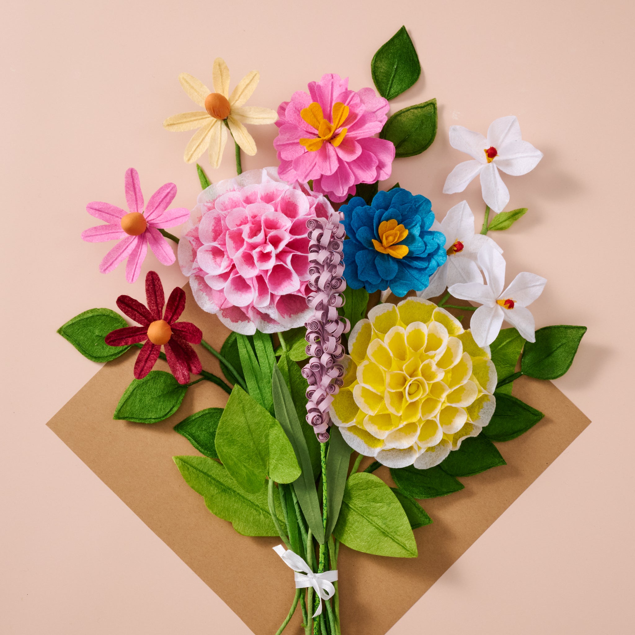 Silk Paper Cosmo Flowers - Blue - Ten Thousand Villages
