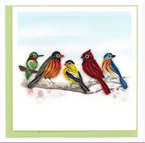 Quilled Songbirds Greeting Card - Ten Thousand Villages