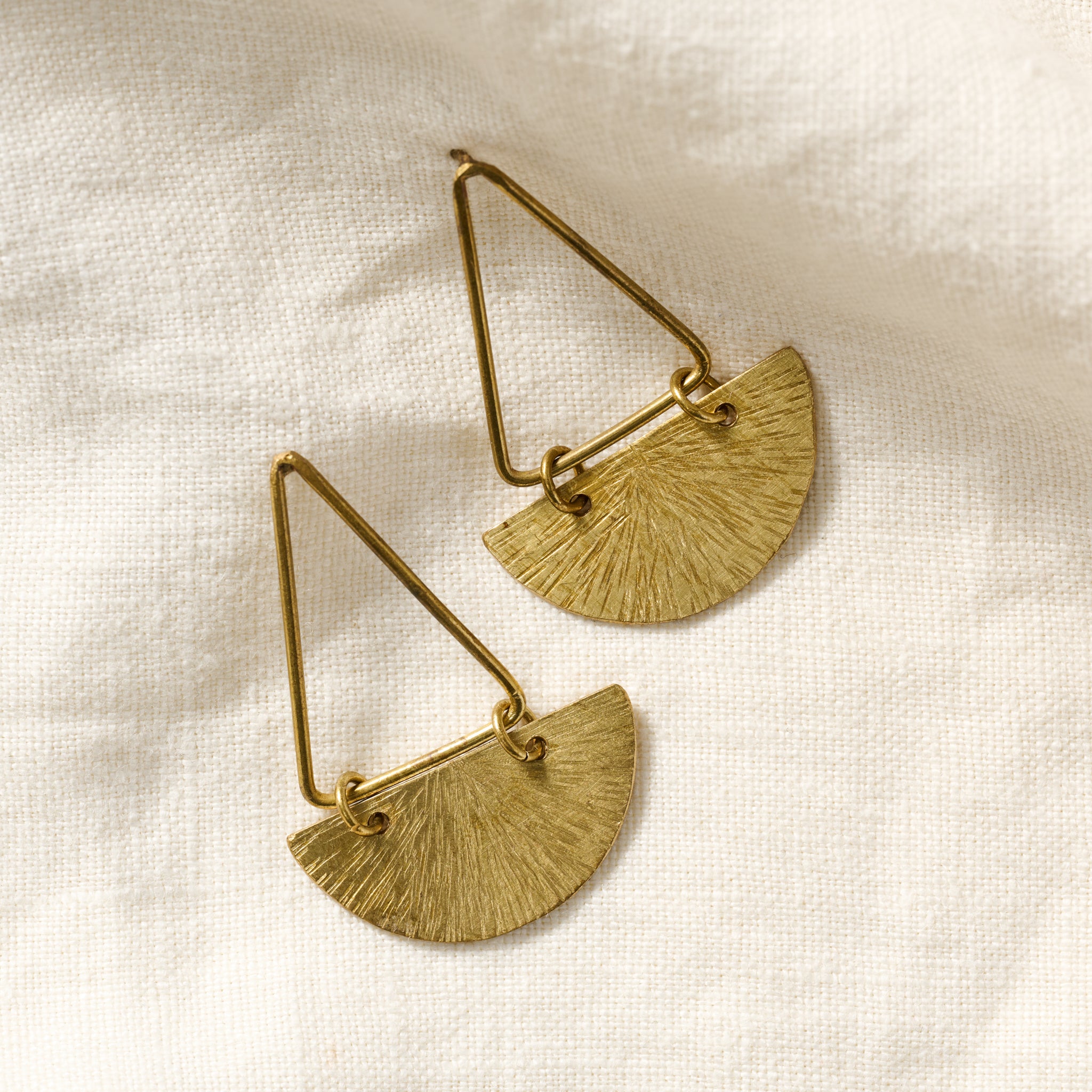 Tana Brass Post Earrings - Ten Thousand Villages