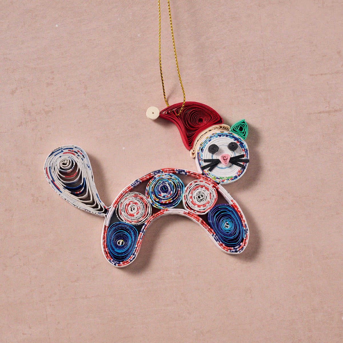 Cabo Quilled Cat Ornament - Ten Thousand Villages