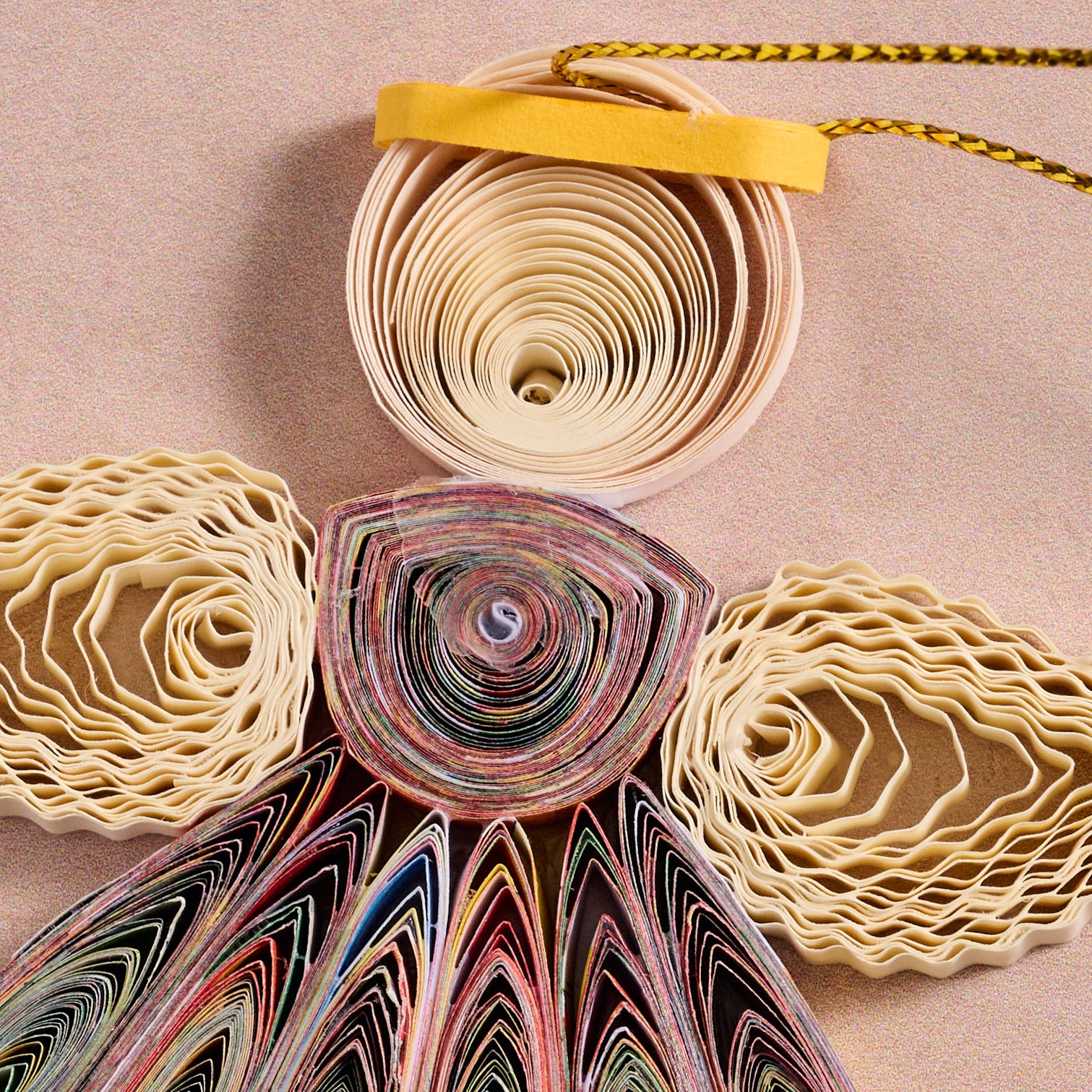 Diu Quilled Angel Ornament - Multi