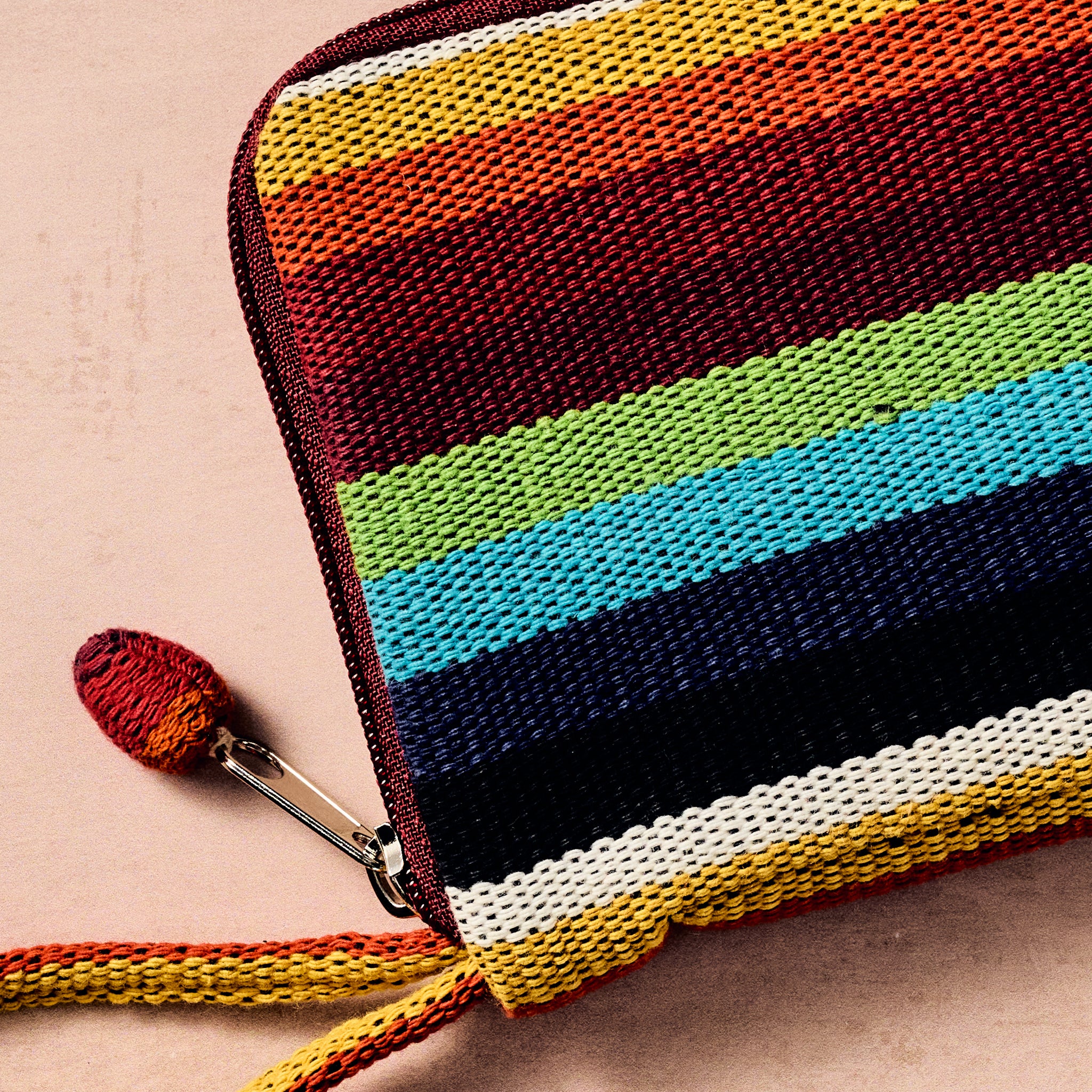 Bocai Woven Striped Wallet