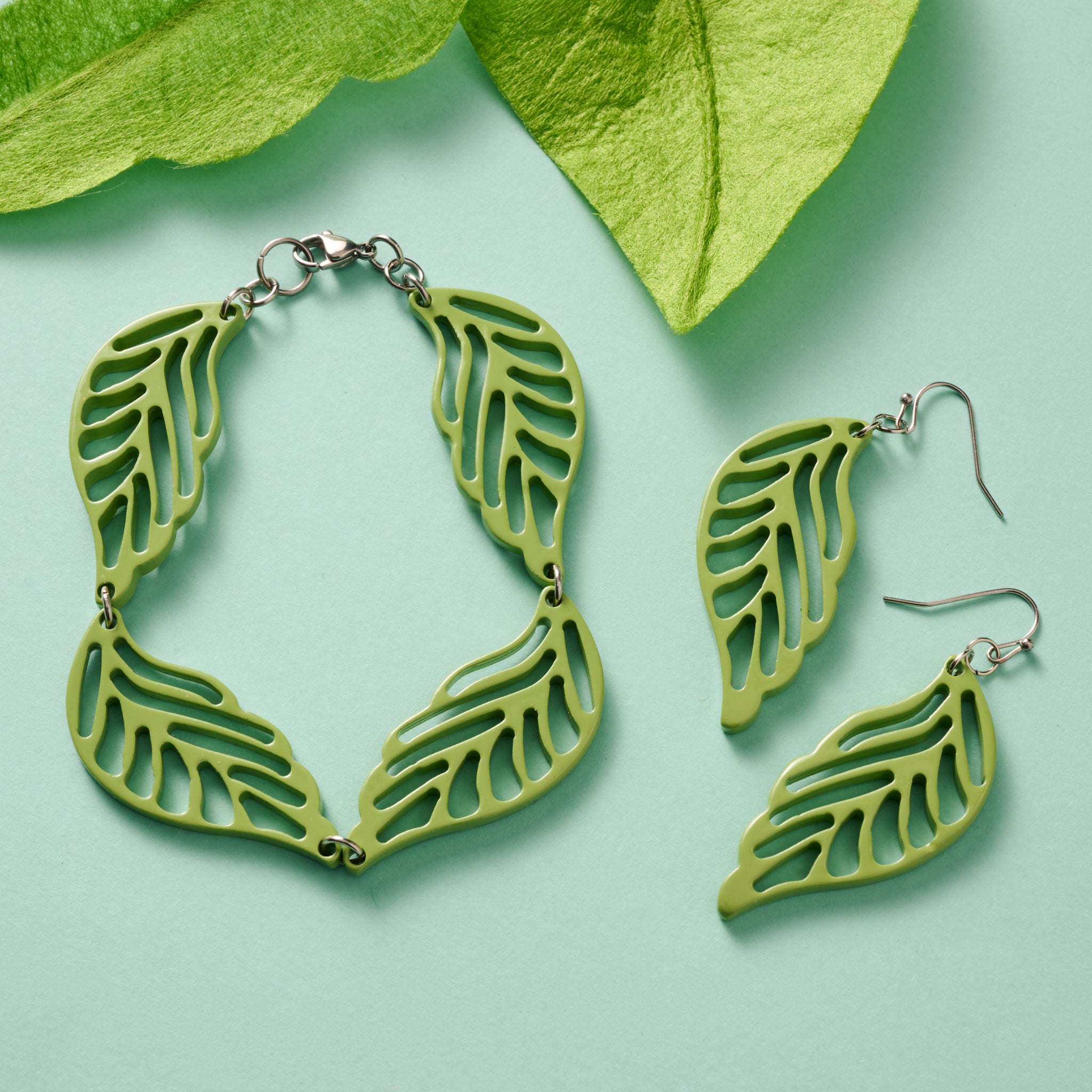 Bodhi Painted Leaves Earrings