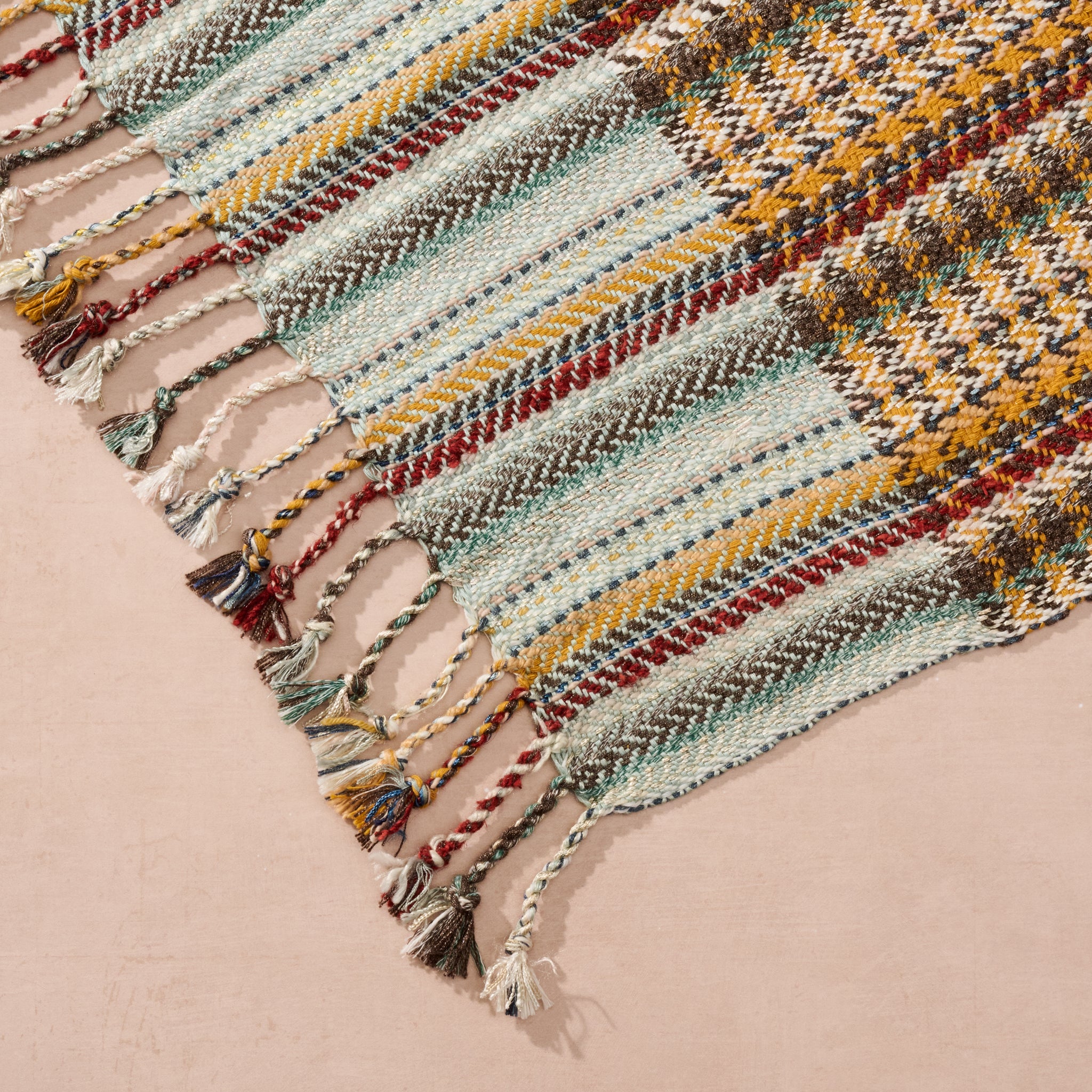 Arama Fringed Silk and Banana Fiber Throw