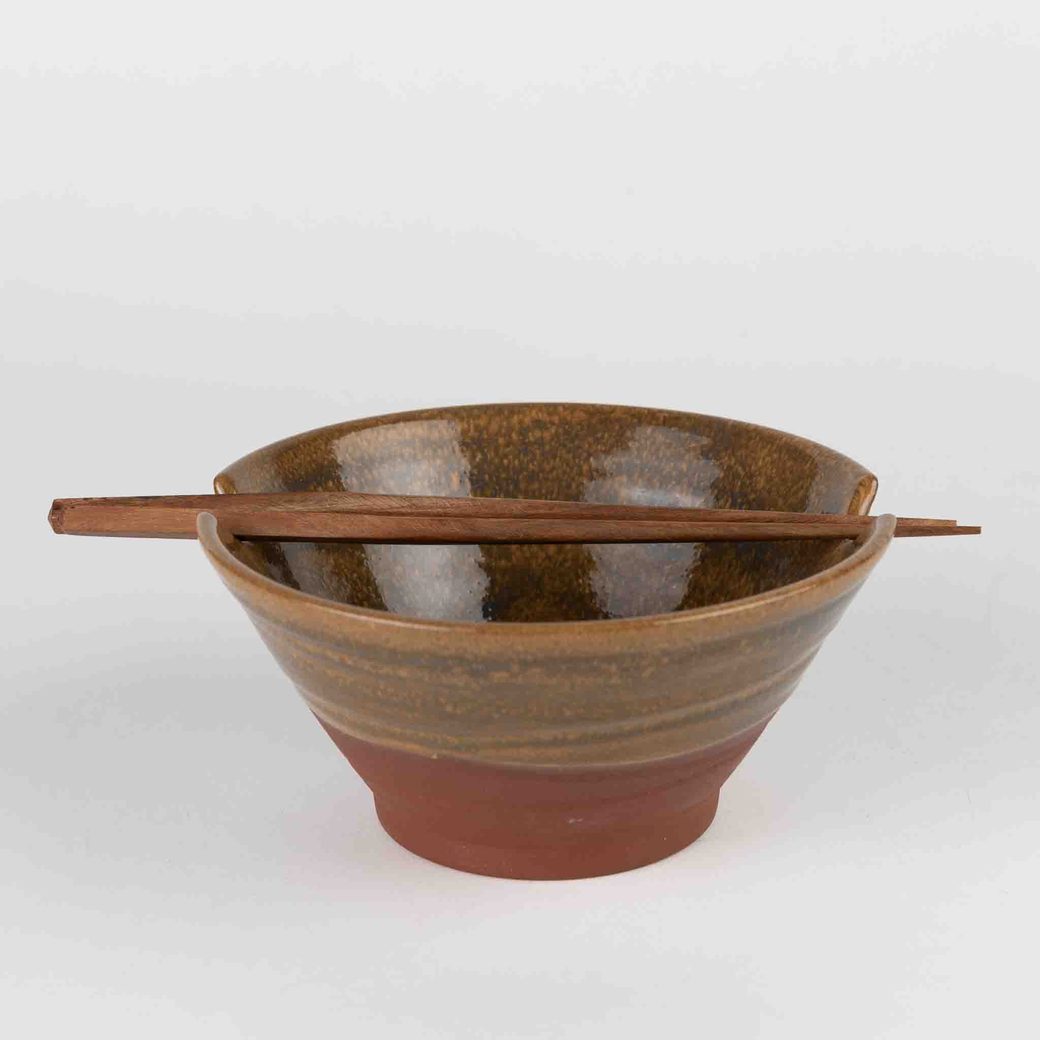 Chopsticks & Blue Terracotta Bowl Set - Default Title (5911310)