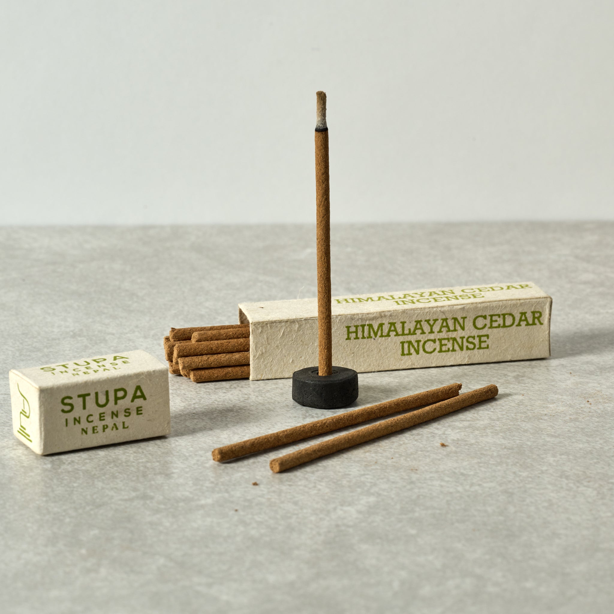Cedar Incense Sticks & Holder - Set of 15 - Ten Thousand Villages