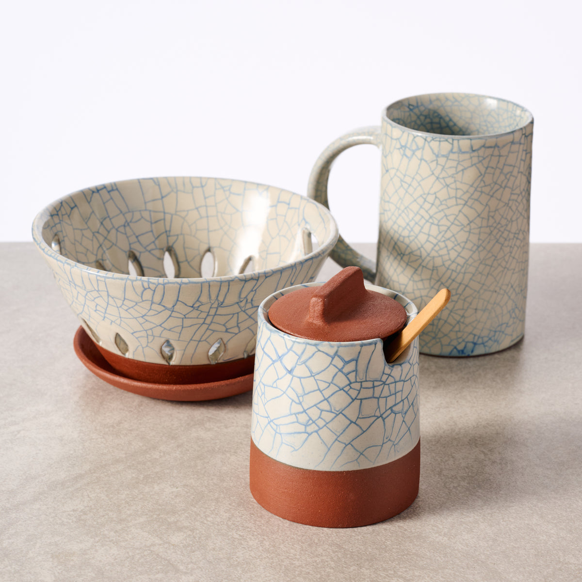 Ciya Blue Crackle Berry Bowl - Ten Thousand Villages