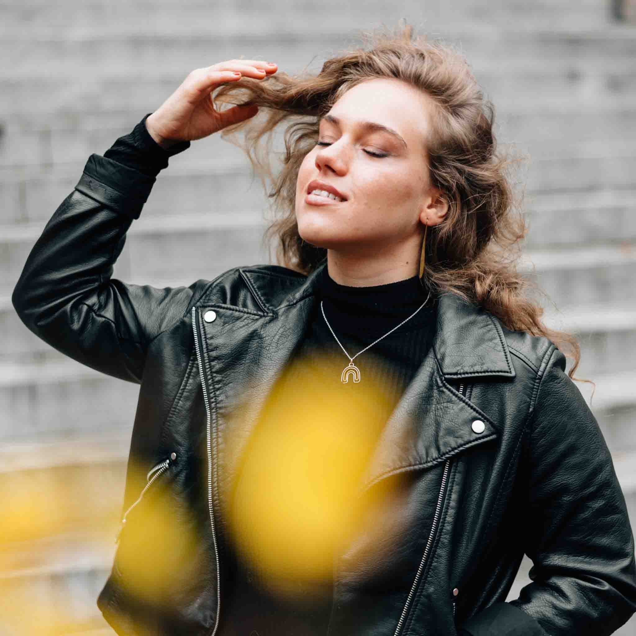 Arco Rainbow Charm Necklace - Default Title (6109580)