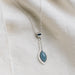 Celestial Silver Marquise Pendant Necklace thumbnail 1