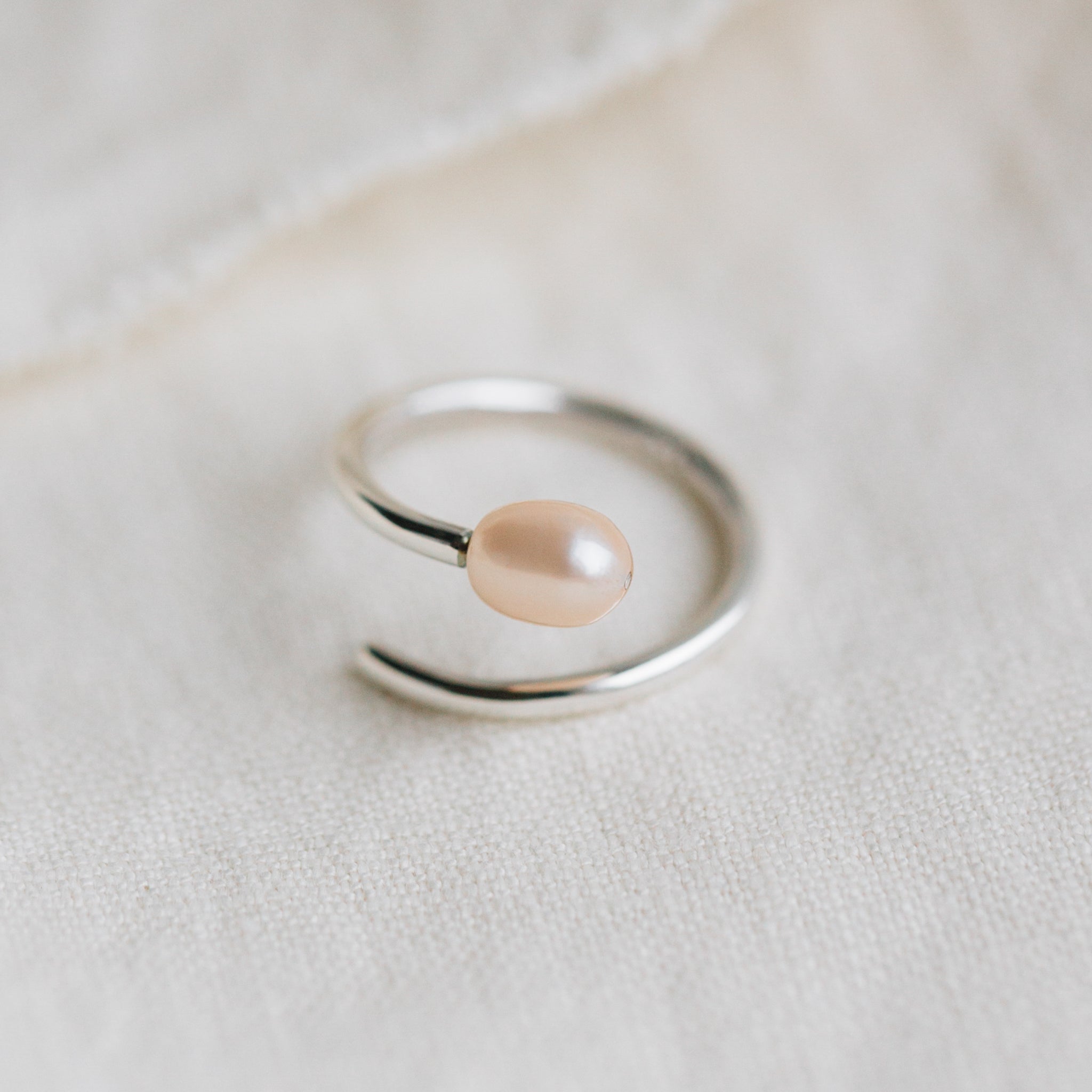Ati Pearl Swirl Silver Ring - Ten Thousand Villages