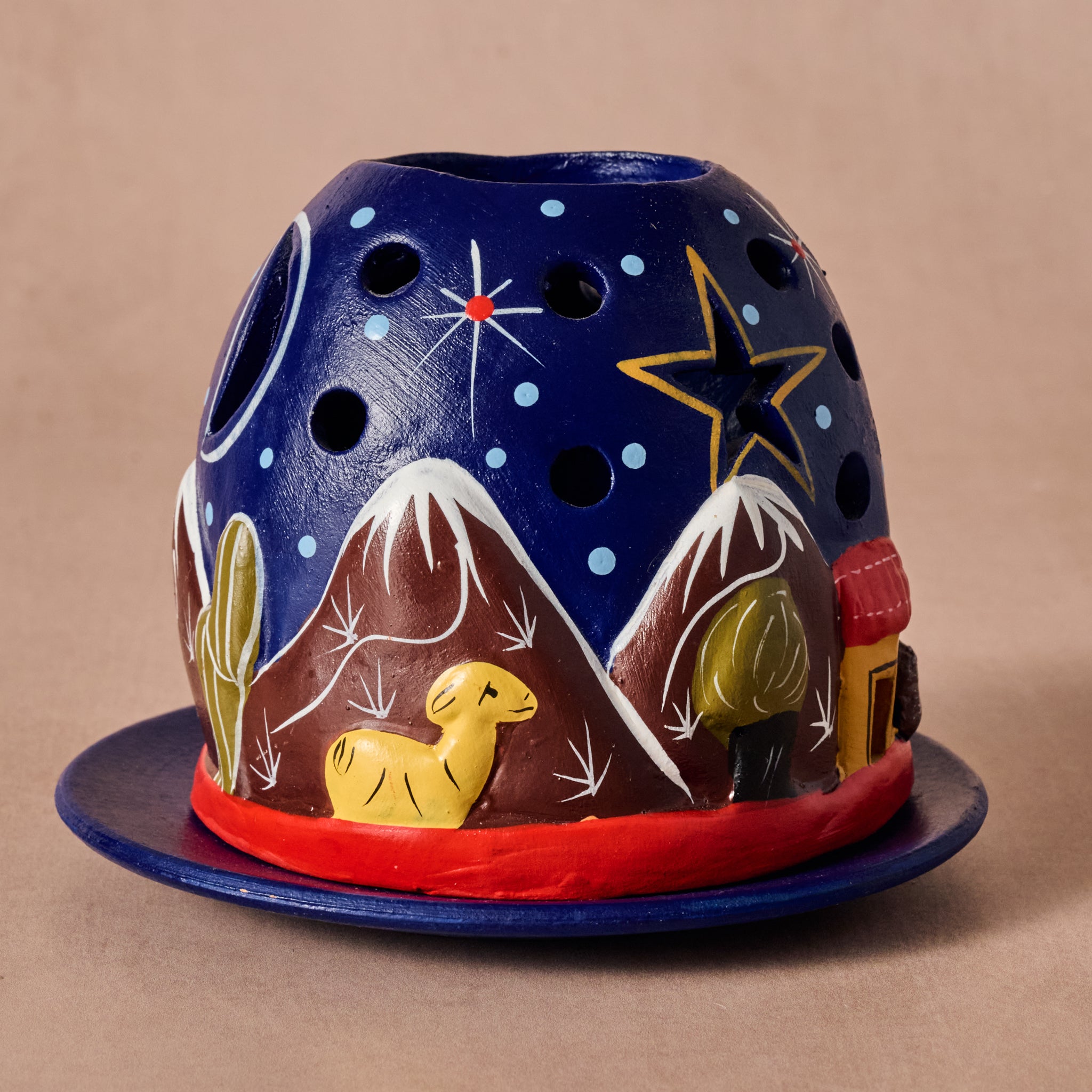 Mountain Tea Light Nativity