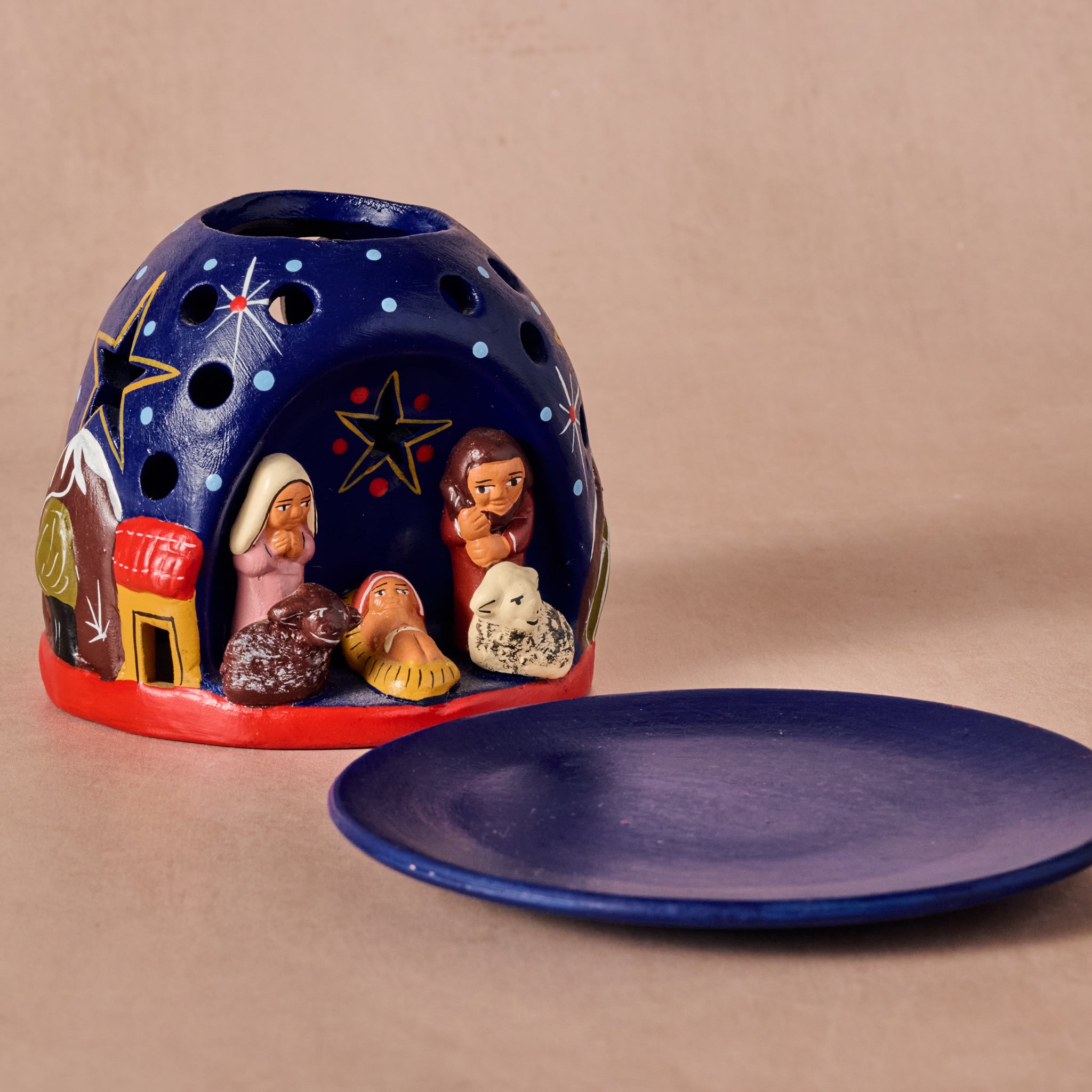 Mountain Tea Light Nativity