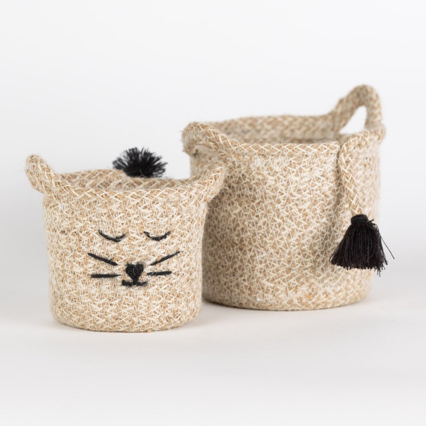 Cat Face Jute Basket - Ten Thousand Villages
