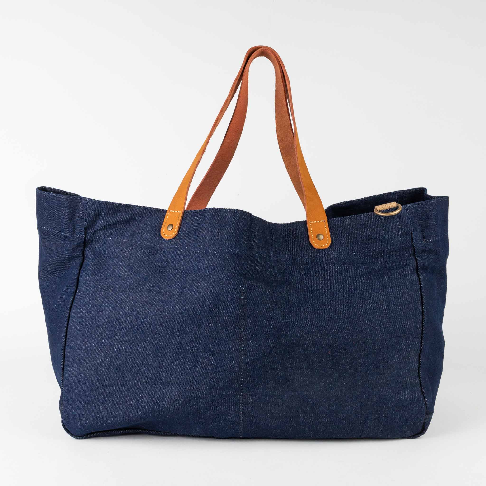 Upcycled Denim Weekender Bag - Ten Thousand Villages