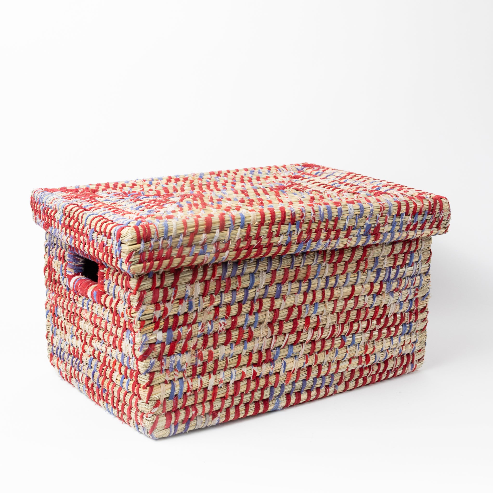 Lidded Sari Storage Basket 10.5H - Ten Thousand Villages