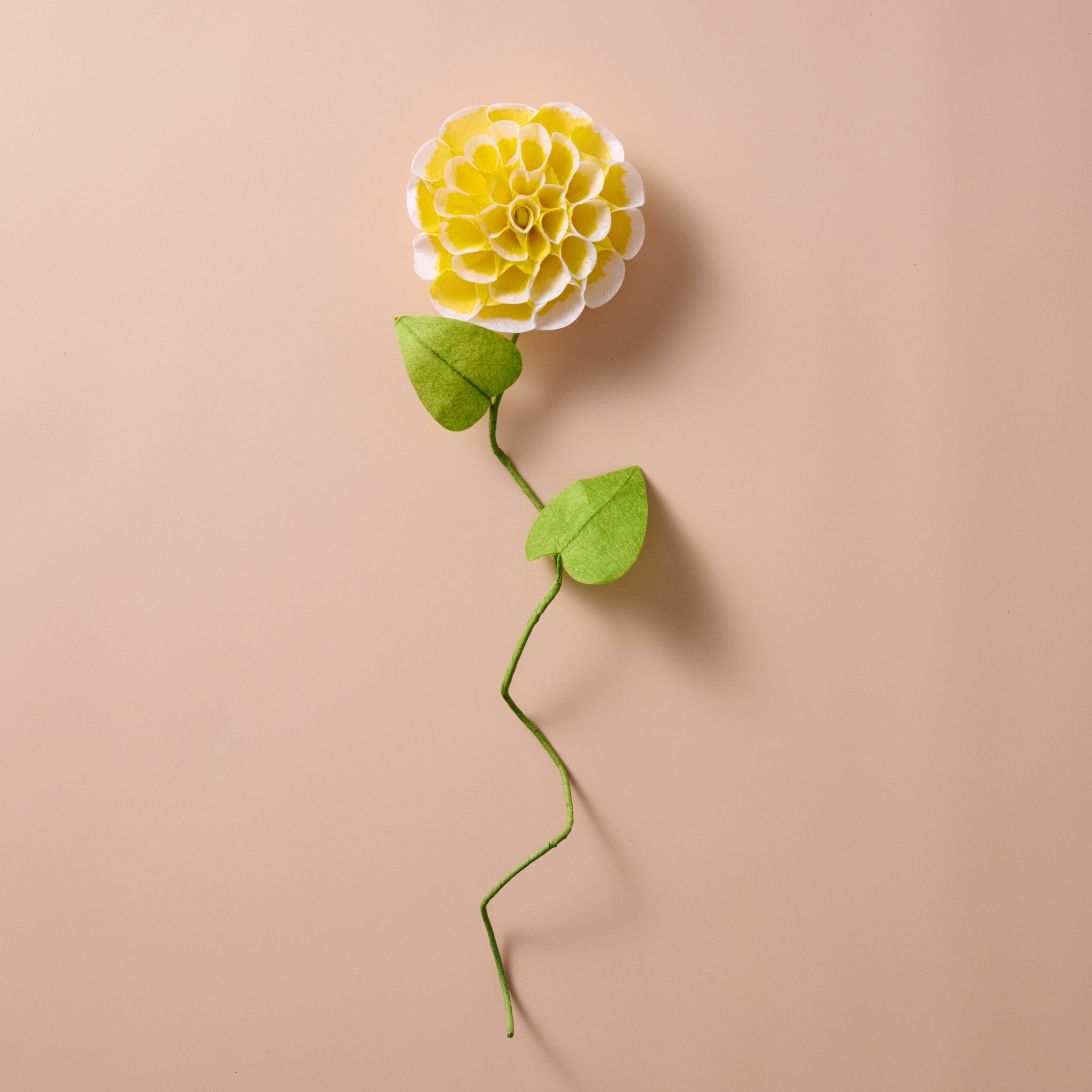 Silk Paper Dahlia Flowers - Yellow