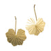 Lotus Leaf Drop Earrings in Brass thumbnail 1