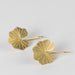Lotus Leaf Drop Earrings in Brass thumbnail 3