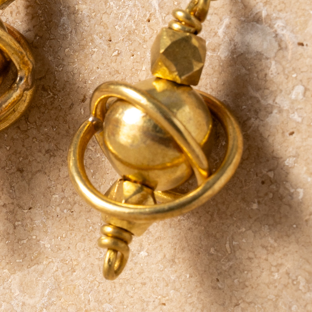 Atma Brass Globe Earrings - Ten Thousand Villages