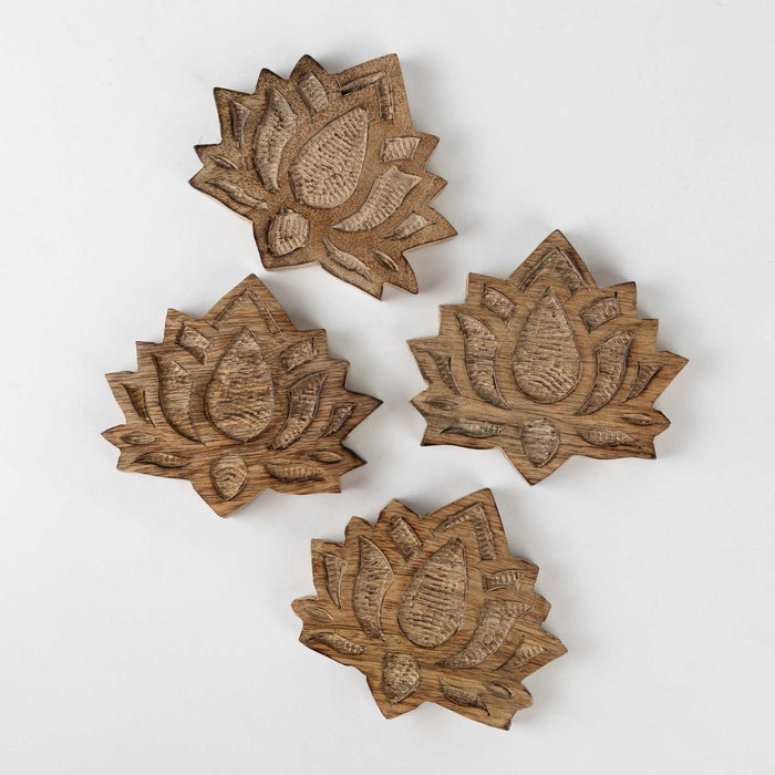 Lotus Blossom Coasters - Set of 4 3