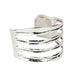 Ruffle Cuff Silver Bracelet - Default Title (6828810)