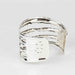 Ruffle Cuff Silver Bracelet - Default Title (6828810)