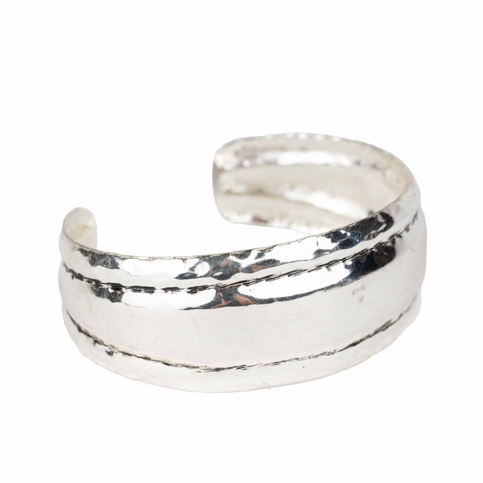 Edgy Cuff Silver Bracelet - Default Title (6828870) 1