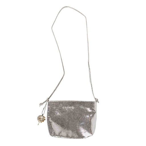Tima Leather Crossbody Bag - Silver Metallic