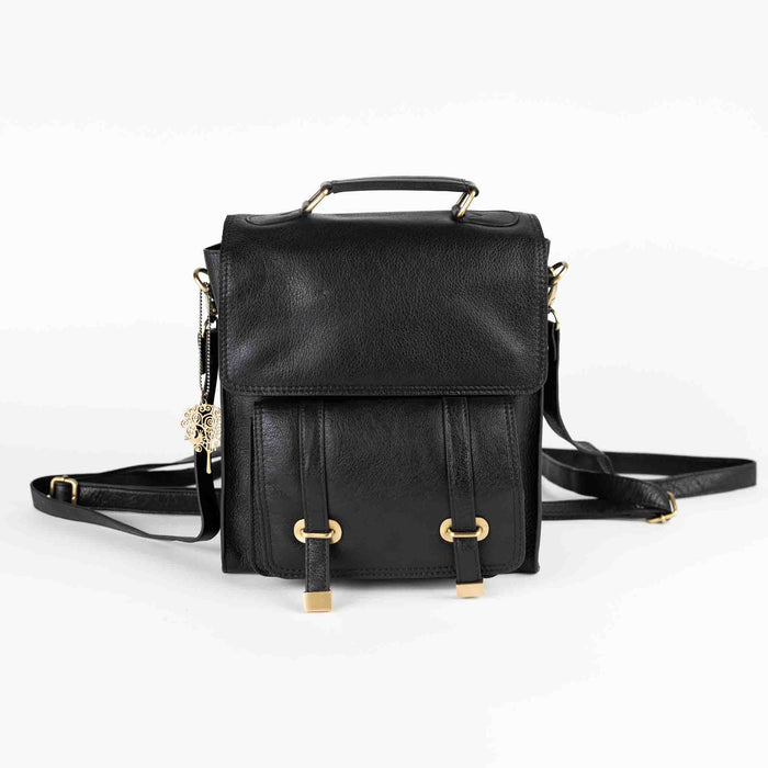 Jarni Leather Convertible Backpack - Black - Default Title (6839650) 4