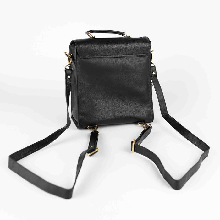 Jarni Leather Convertible Backpack - Black - Default Title (6839650) 5