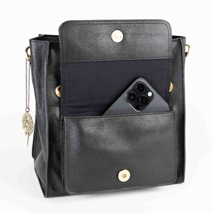Jarni Leather Convertible Backpack - Black - Default Title (6839650) 7