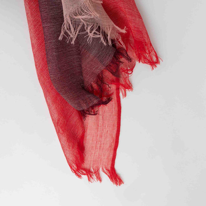 Meera Layered Wool Scarf - Reds - Default Title (6839700) 3