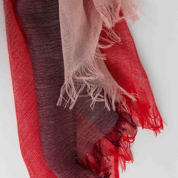 Meera Layered Wool Scarf - Reds - Default Title (6839700) 4