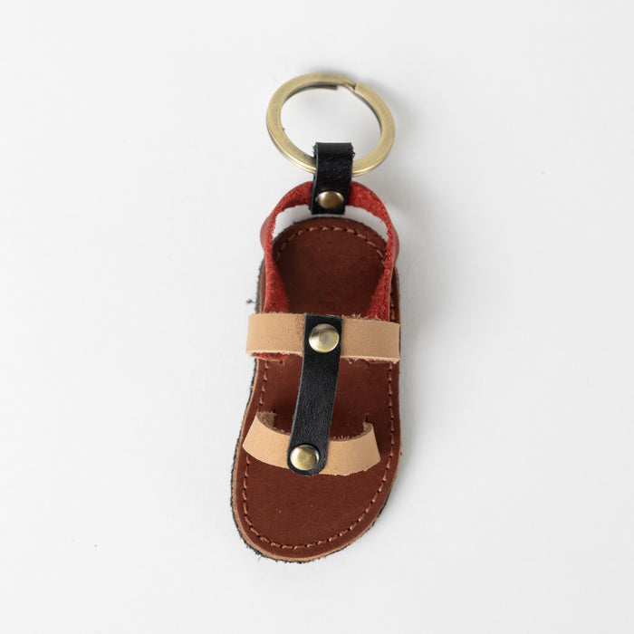Chappal Mini Sandal Leather Keychain 3