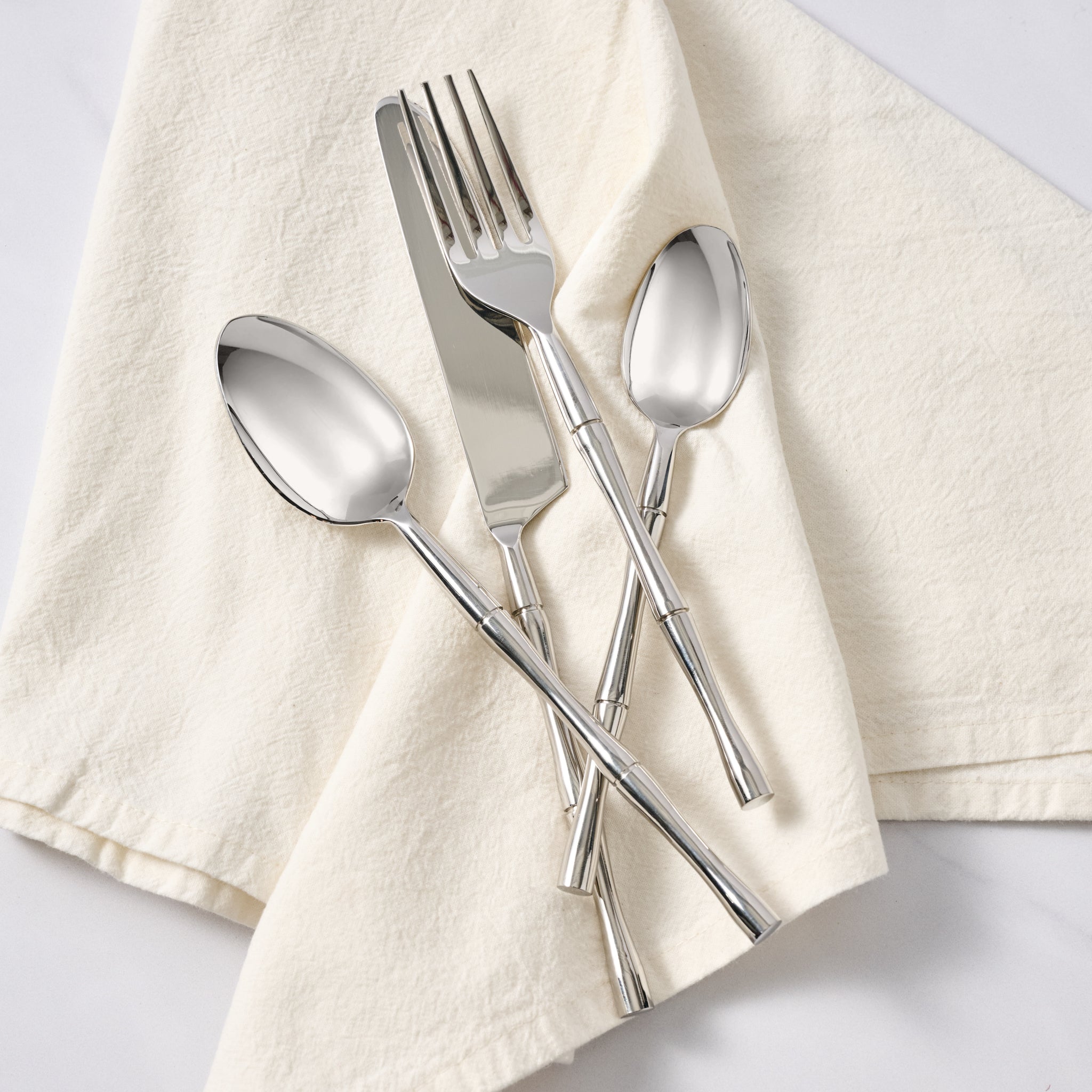 Khao Stainless Cutlery Set - Bamboo Handle - Ten Thousand Villages