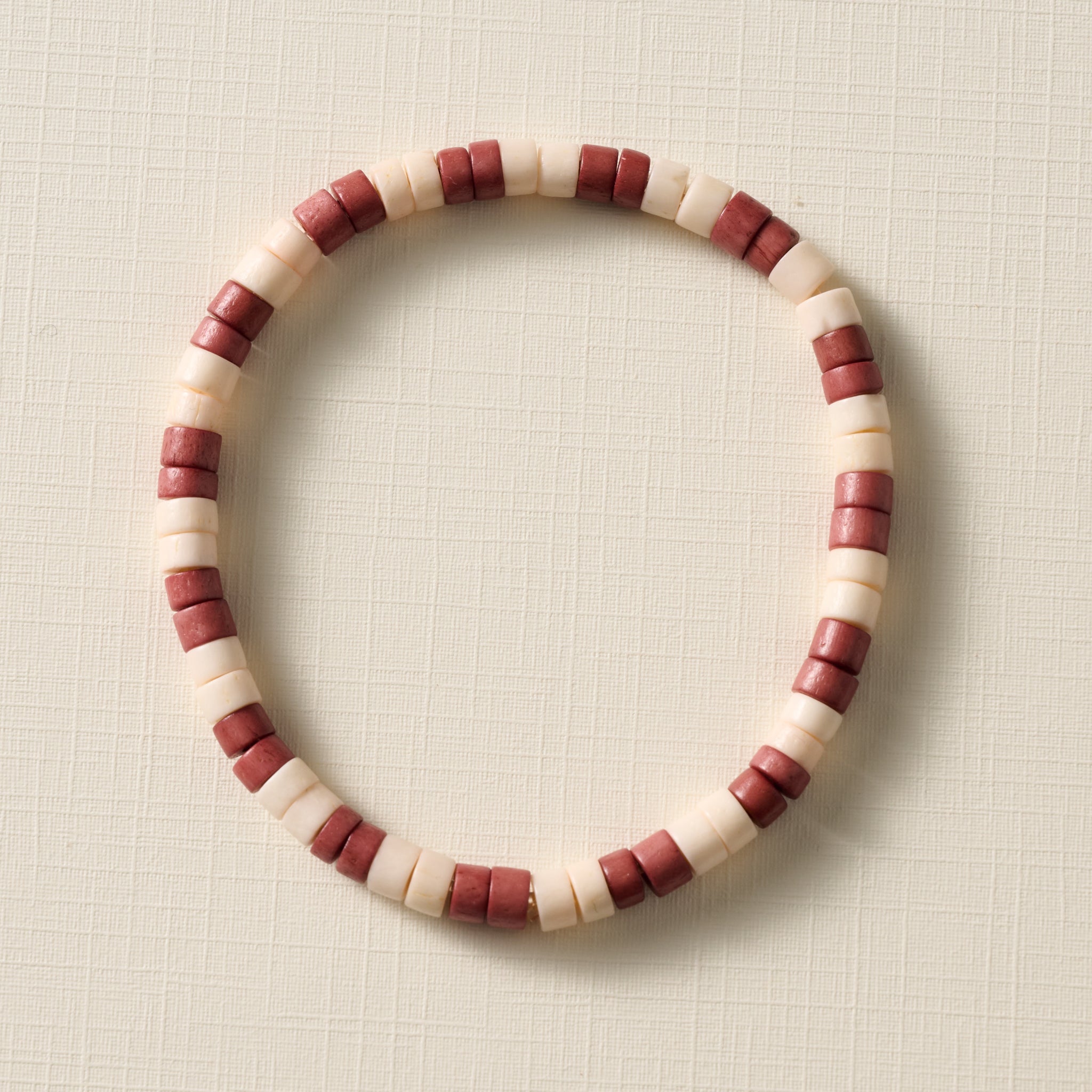 Thota Bone Bead Bracelet - Tan+Brown - Ten Thousand Villages