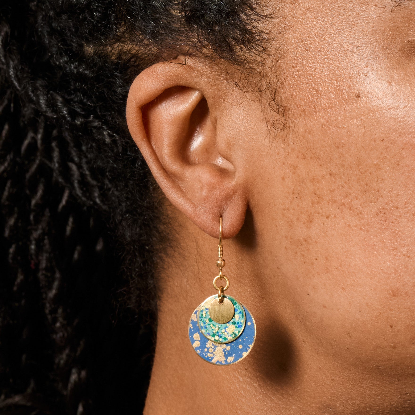 Asha Patina Disc Drop Earrings - Ten Thousand Villages