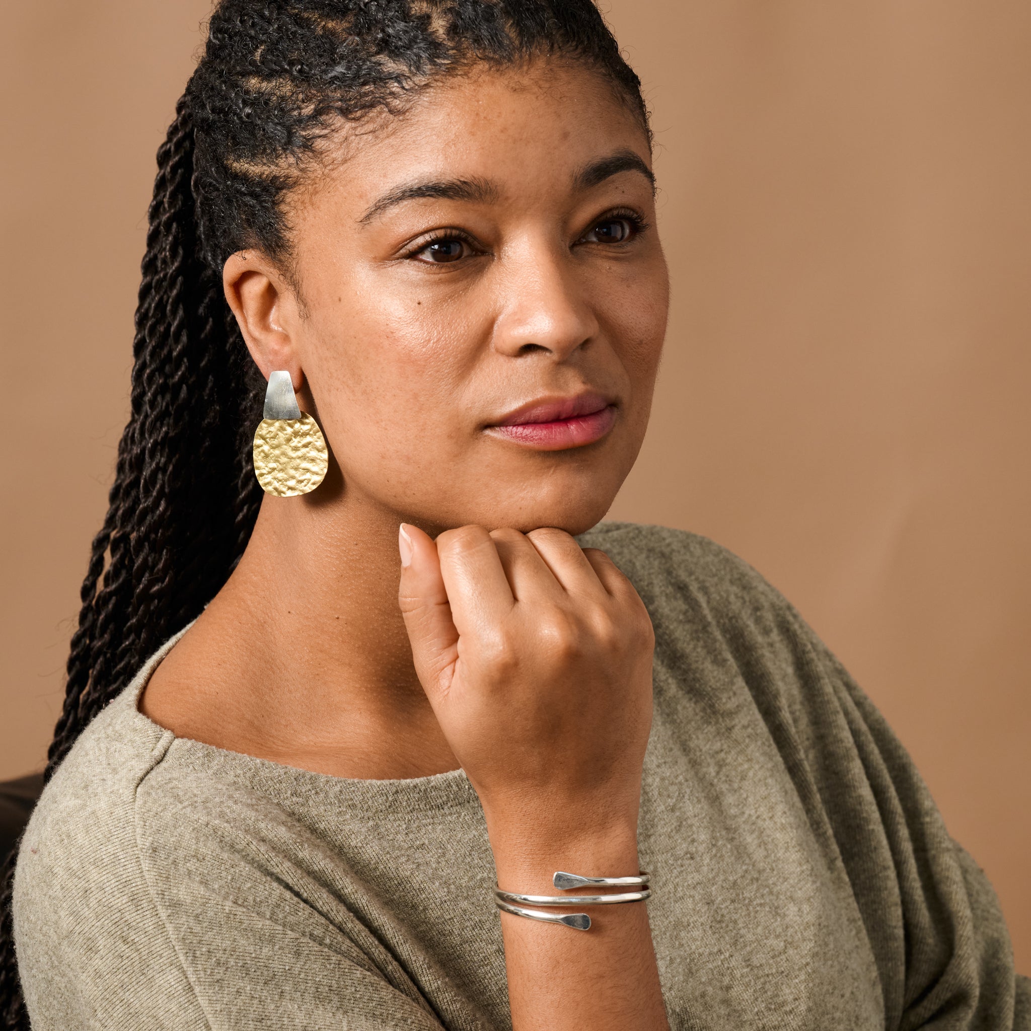 Noor Hammered Cuff Bracelet - Ten Thousand Villages