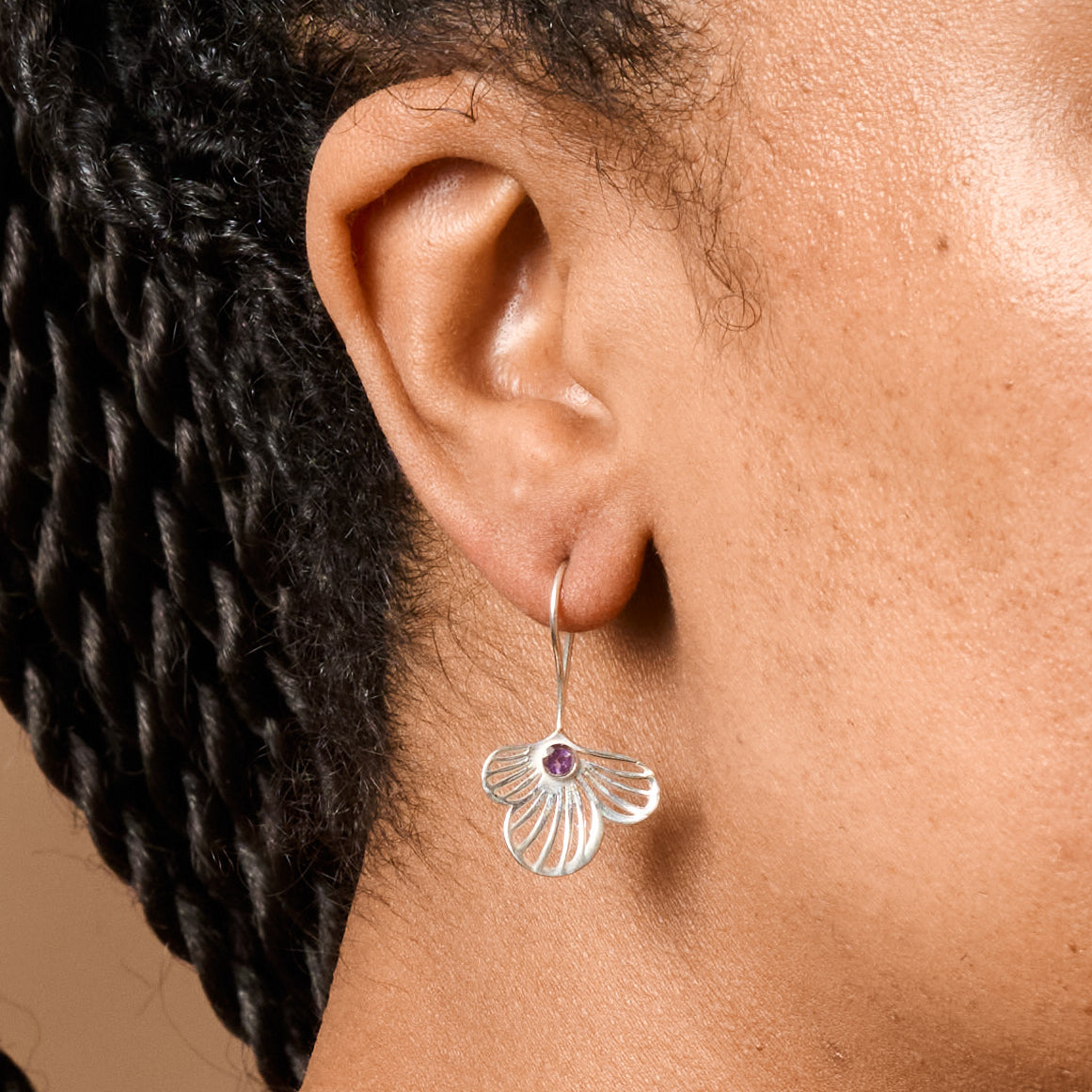 Khilana Amethyst Bloom Drop Earrings - Ten Thousand Villages