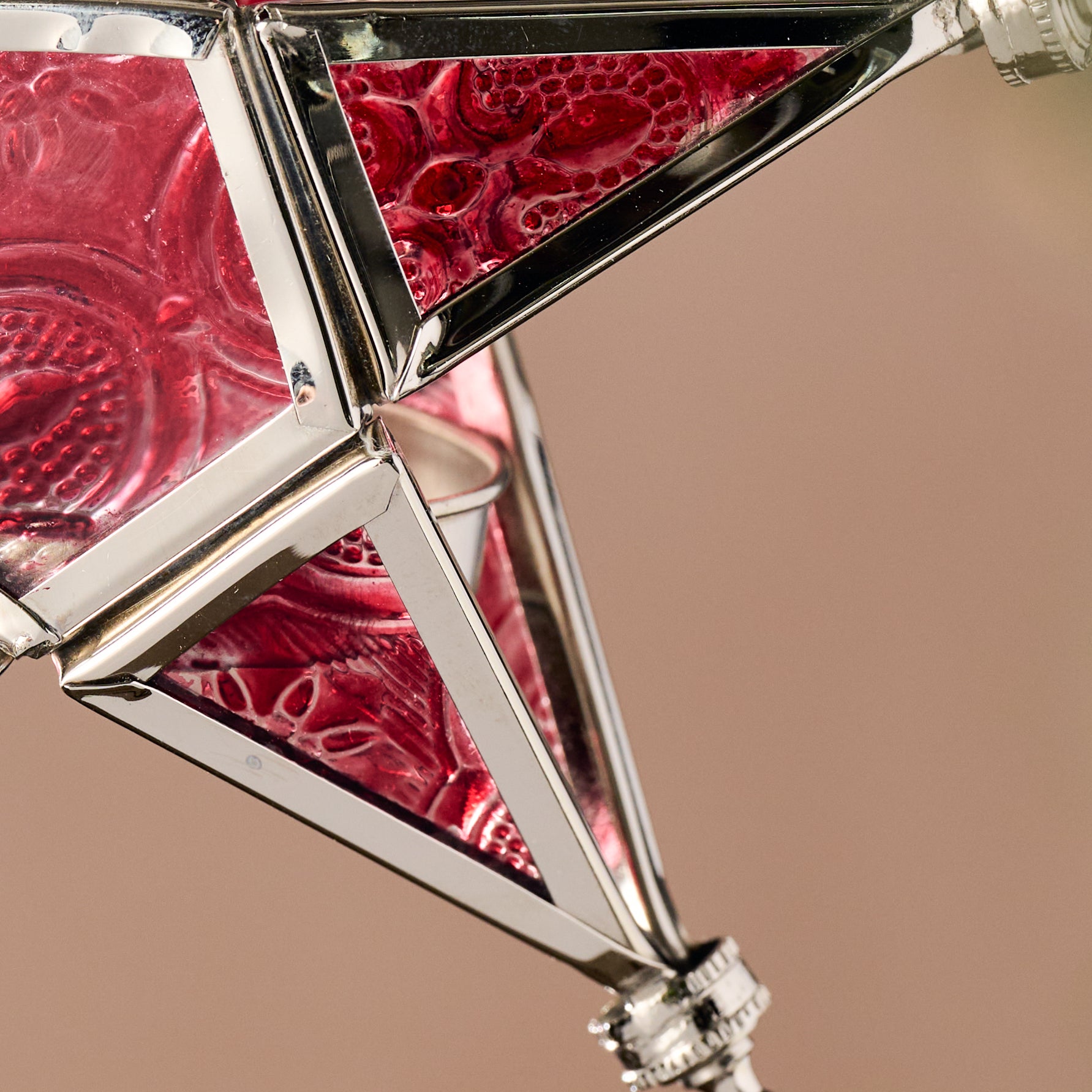 Starlight Candleholder Ornament - Red