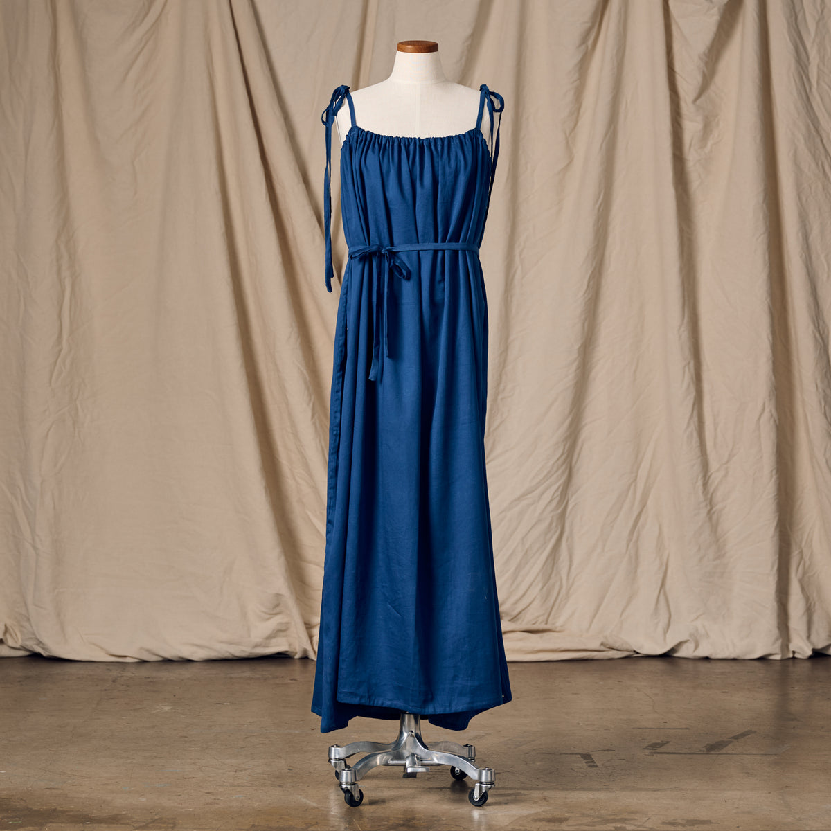 Kanya Blue Cotton Maxi Style Dress - Ten Thousand Villages Kanya Blue Cotton Maxi Style Dress - Ten Thousand Villages