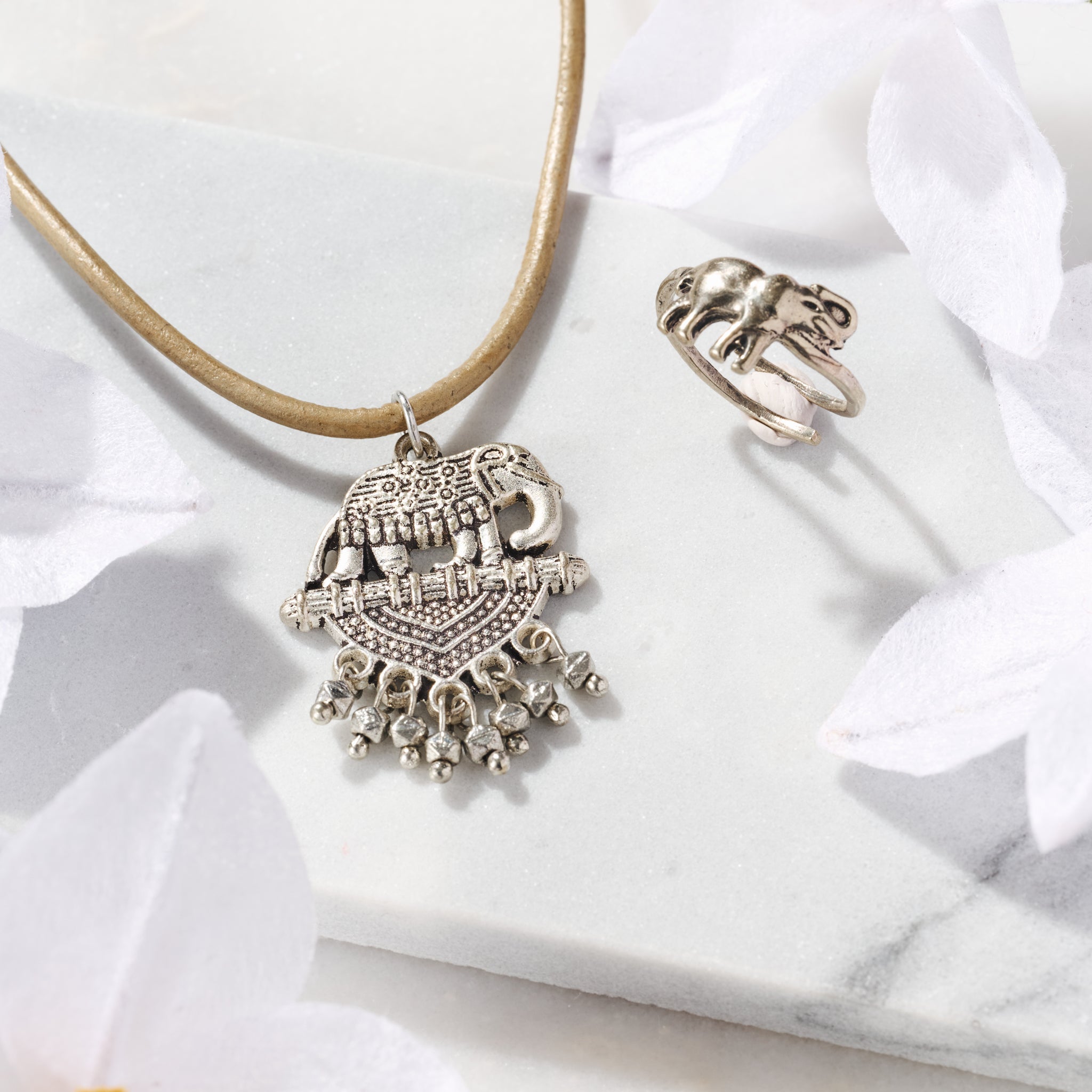 Vijaya Elephant Pendant Necklace - Ten Thousand Villages