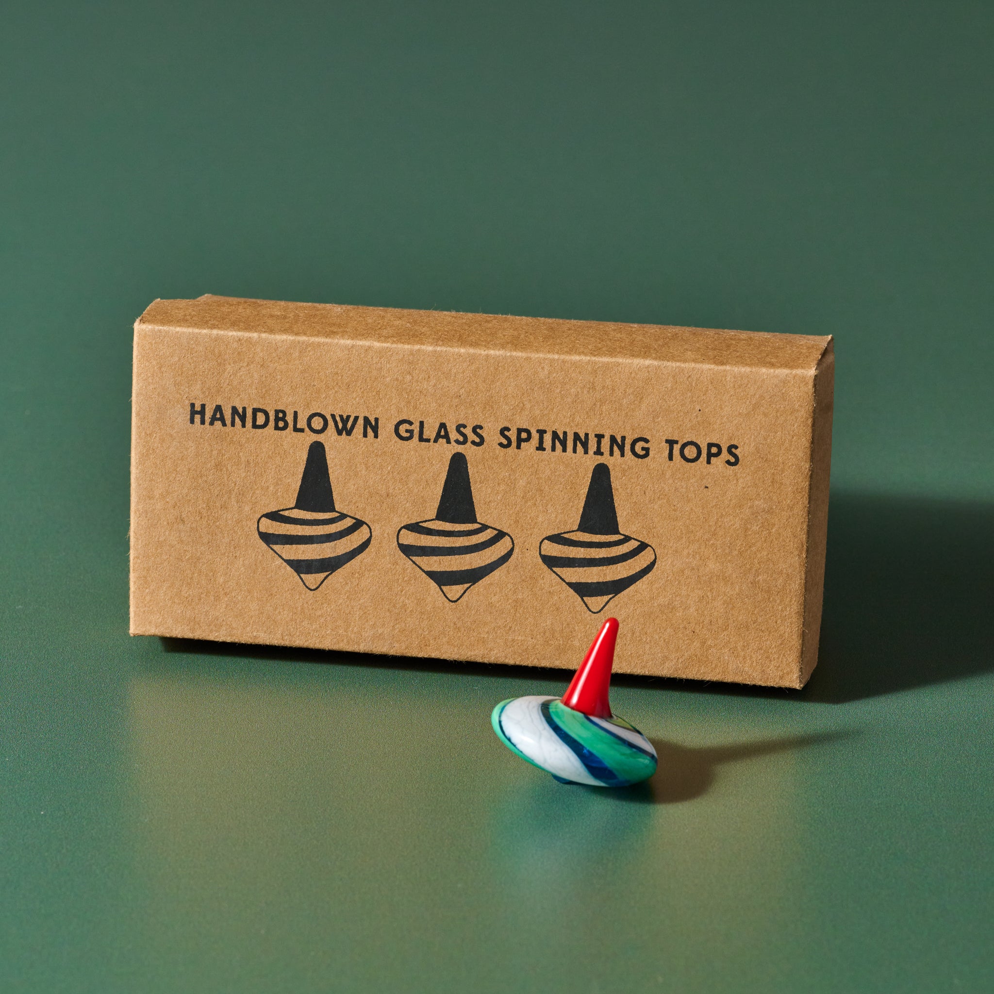 Multi-Colored Glass Tops - Set of 3 - Ten Thousand Villages