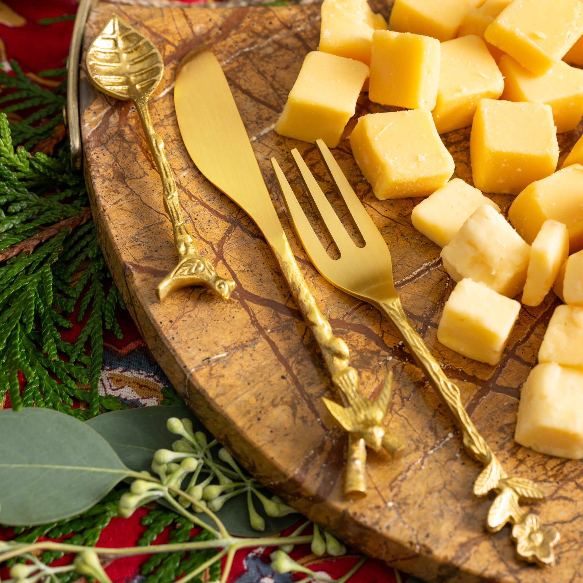 Adavi Brass Mini Serving Utensils - Ten Thousand Villages