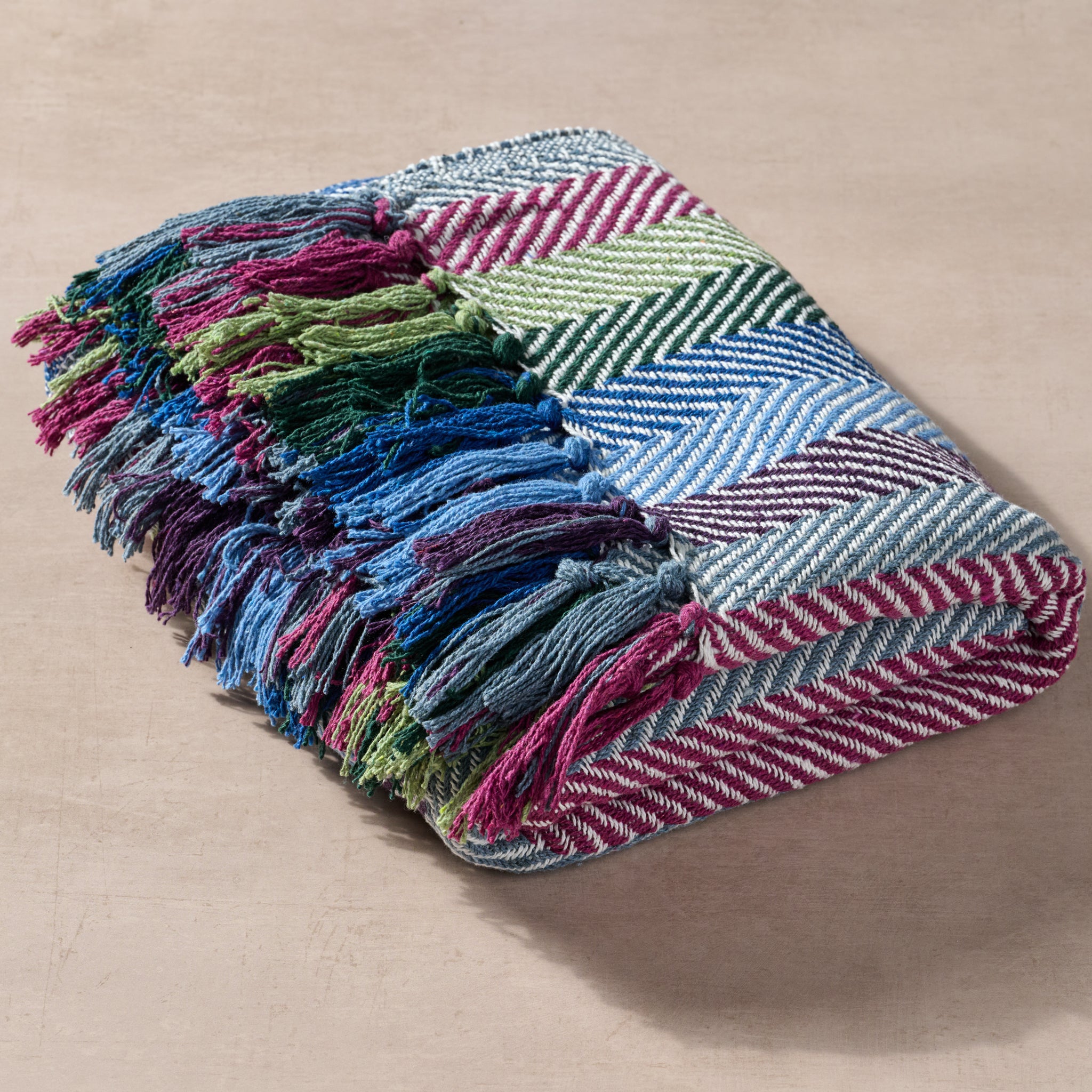 Striped Recycled Cotton Throw Blanket - Ten Thousand Villages