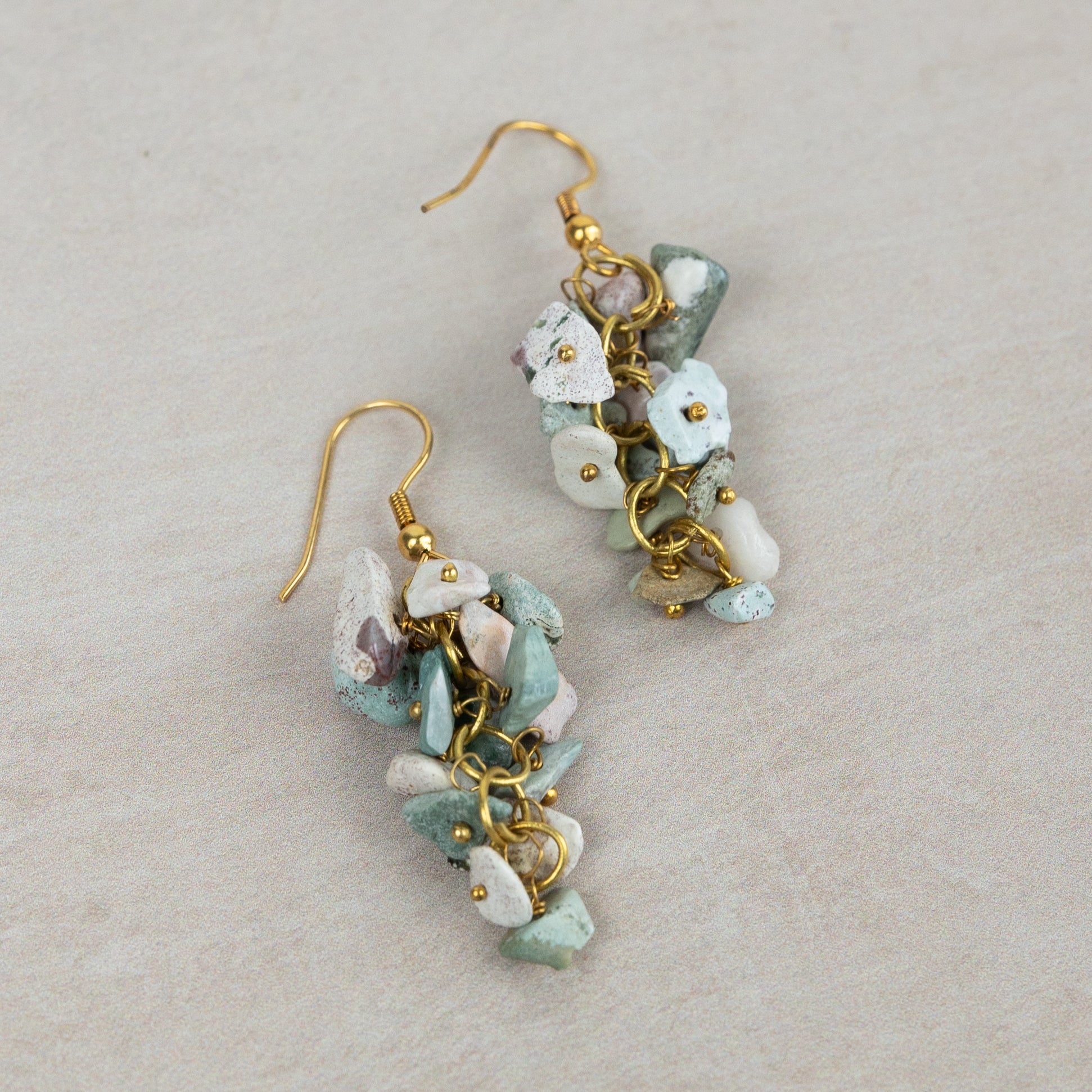Kali Turquoise Cluster Dangle Earrings - Ten Thousand Villages