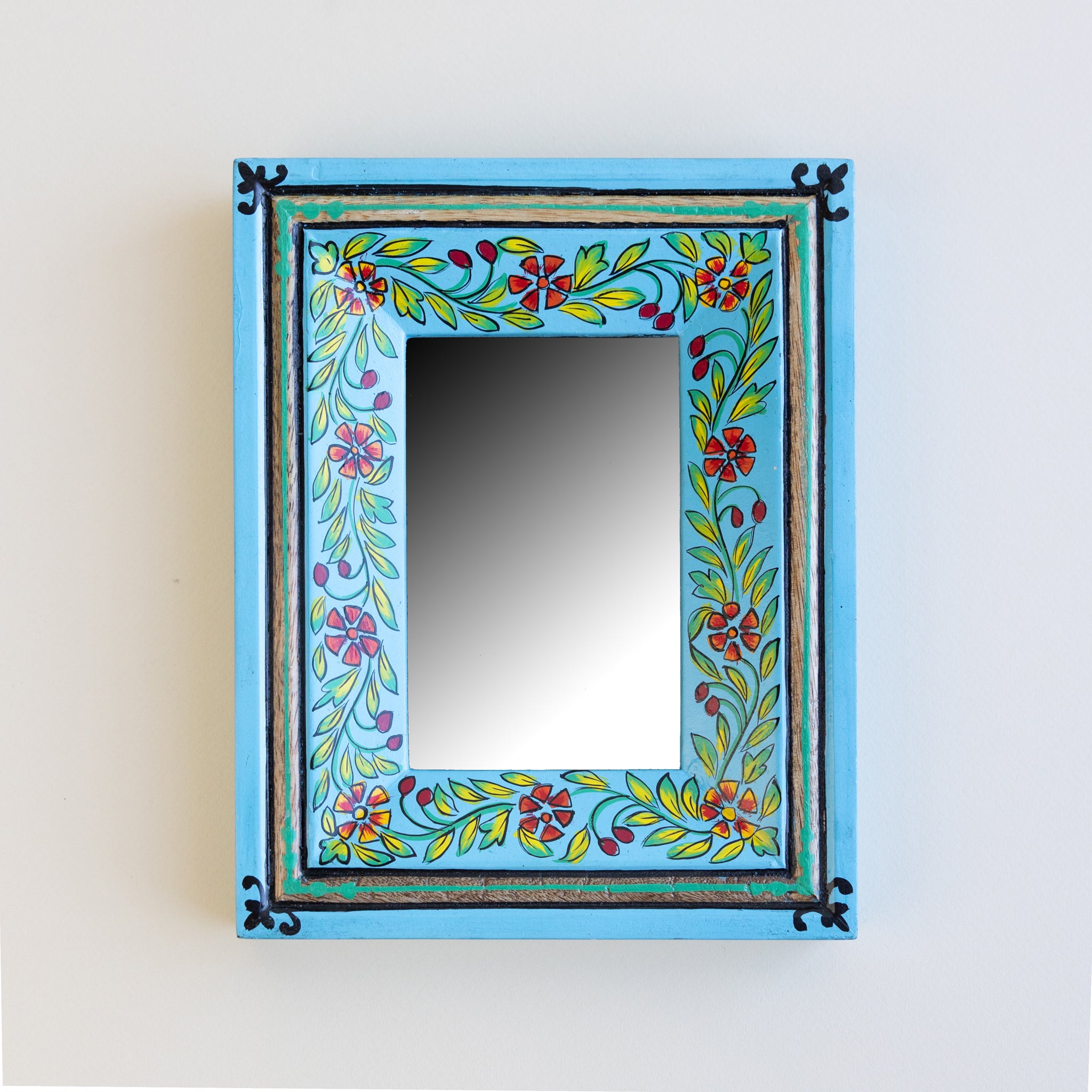 Khush Handpainted Mango Wood Mirror - Ten Thousand Villages